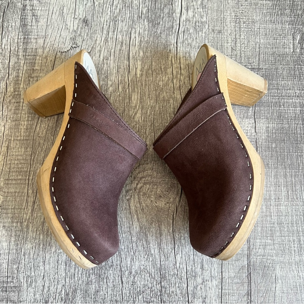 Swedish Clogs Maguba Stockholm Brown Suede size 38 Extra narrow